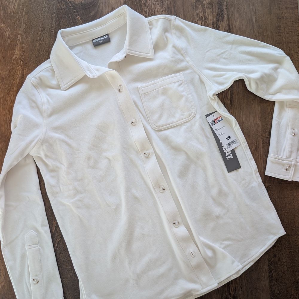 Neutral White Women's Button-Down Shirt
